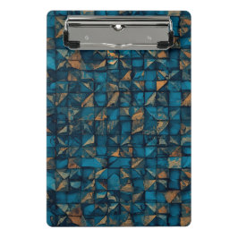 Beautiful Patchwork "Look" in Dark Teal Mini Klemmbrett