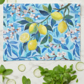 Beautiful Pattern of Vibrant Lemons Personalized Geschirrtuch (Gefaltet)