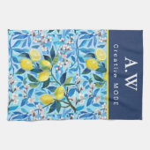 Beautiful Pattern of Vibrant Lemons Personalized Geschirrtuch (Horizontal)