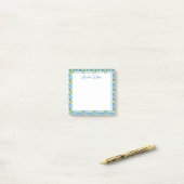Beautiful Pattern of Vibrant Lemons Personalized Post-it Klebezettel (Auf Schreibtisch)