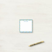 Beautiful Pattern of Vibrant Lemons Personalized Post-it Klebezettel (Auf Schreibtisch)