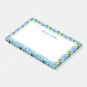 Beautiful Pattern of Vibrant Lemons Personalized Post-it Klebezettel (angewinkelt)