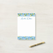 Beautiful Pattern of Vibrant Lemons Personalized Post-it Klebezettel (Auf Schreibtisch)