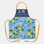 Beautiful Pattern of Vibrant Lemons Personalized Schürze (Vorderseite)