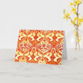 BEAUTIFUL PATTERN - RED & ORANGE KARTE (Gelbe Blume)