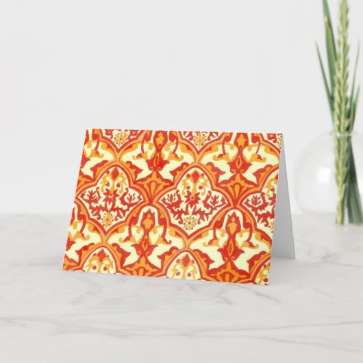 BEAUTIFUL PATTERN - RED & ORANGE KARTE (Vorderseite)