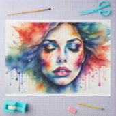 Beautiful peaceful Woman OFDT no1 Tissue paper Seidenpapier (Basteln)