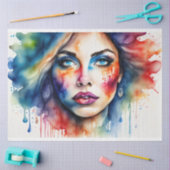 Beautiful peaceful Woman OFDT no3 Tissue paper Seidenpapier (Basteln)