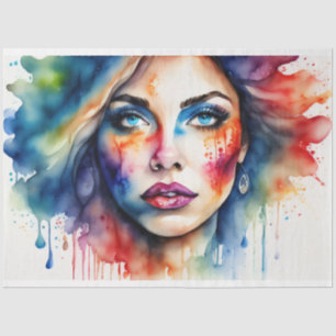 Beautiful peaceful Woman OFDT no3 Tissue paper Seidenpapier