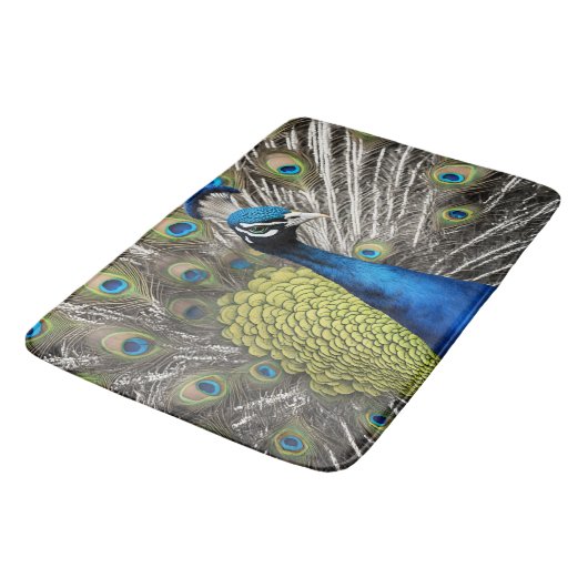 Beautiful Peacock Badematte (Schrägansicht)