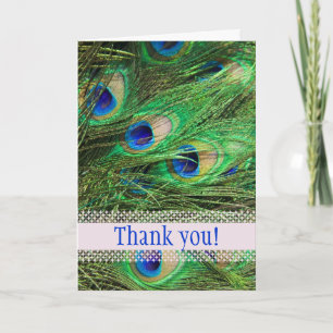 Beautiful Peacock Dankeskarte