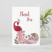 Beautiful Peacock Dankeskarte (Stehend Vorderseite)