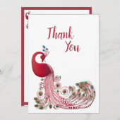 Beautiful Peacock Dankeskarte (Vorne/Hinten)