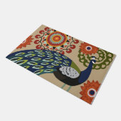 Beautiful Peacock Doormat, Vintage Peacock Mat Fußmatte (Schrägansicht)