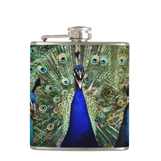 Beautiful Peacock Flachmann (Vorderseite)