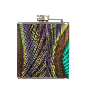 Beautiful Peacock Flachmann