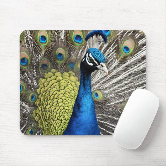Beautiful Peacock Mousepad (Mit Mouse)
