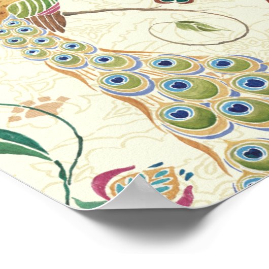 Beautiful Peacock Poster (Ecke)