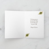 Beautiful Peacock & Ribbon Birthday (Innenseite)