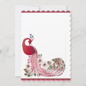 Beautiful Peacock Save The Date (Rückseite)