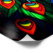 Beautiful Peacock Stausee Glass Wilhelm Tell Poster (Ecke)