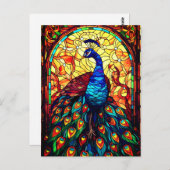 Beautiful Peacock Stausee Glass Wilhelm Tell Postkarte (Vorne/Hinten)