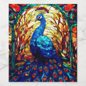 Beautiful Peacock Stausee Glass Wilhelm Tell Weinetikett (Einzelnes Label)