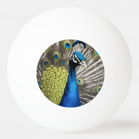 Beautiful Peacock Tischtennisball (Vorderseite)