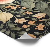 Beautiful Peacock William Morris Inspirierte flora Poster (Ecke)