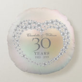Beautiful Pearl 30. Jahrestag Rundes Kissen (Vorderseite)