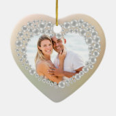 Beautiful Pearl 30-jähriges Foto Keramik Ornament (Hinten)