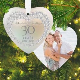 Beautiful Pearl 30-jähriges Foto Ornament