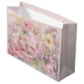 Beautiful peonies large gift bag große geschenktüte (Vorderseite Schrägansicht)
