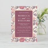 Beautiful Peonies Spring Wedding Invitation Einladung (Stehend Vorderseite)