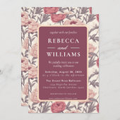 Beautiful Peonies Spring Wedding Invitation Einladung (Vorne/Hinten)