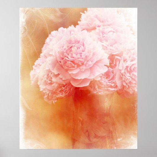 Beautiful Peony Bouquet Poster (Vorne)