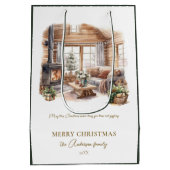 Beautiful Personalized Christmas Home atmosphere Mittlere Geschenktüte (Rückseite)