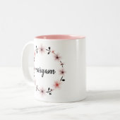 Beautiful Personalized Name Mug Custom Floral Gift Zweifarbige Tasse (Vorderseite Links)