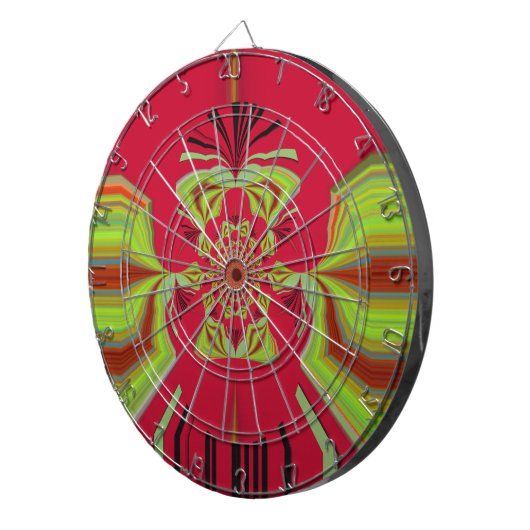 Beautiful Phantastisch African Red Gelb Motif Patt Dartscheibe (Vorderseite rechts)