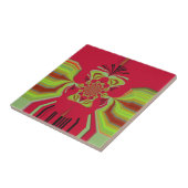 Beautiful Phantastisch African Red Gelb Motif Patt Fliese (Seite)