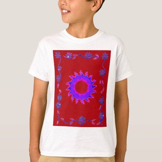 Beautiful phantastisch India Motif Mendi Art Desig T-Shirt (Vorderseite)