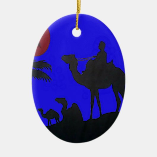 Beautiful Phantastisch Sunset Camel Safari Keramikornament (Vorne)