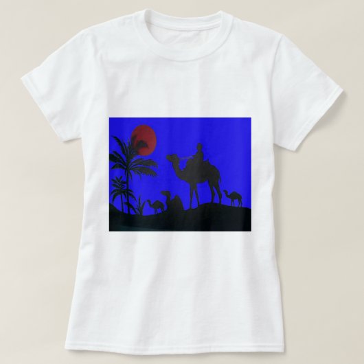 Beautiful Phantastisch Sunset Camel Safari T-Shirt (Design vorne)