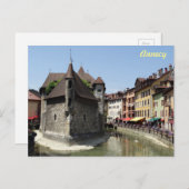 Beautiful Picturesque Historic Annecy, Frankreich Postkarte (Vorne/Hinten)
