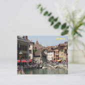 Beautiful Picturesque Historic Annecy, Frankreich Postkarte (Stehend Vorderseite)
