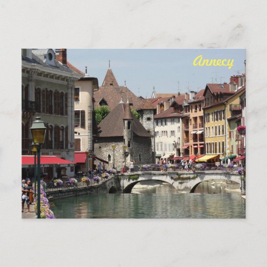 Beautiful Picturesque Historic Annecy, Frankreich Postkarte (Vorderseite)