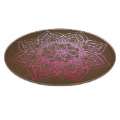 Beautiful Pink Brown Boho Mandala Schneidebrett (Ecke)