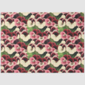 Beautiful Pink Burgundy Cream Geranium Botanisch Seidenpapier (Vorderseite)