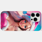 Beautiful Pink Christmas Girl 01 Case-Mate iPhone Hülle (Rückseite (Horizontal))