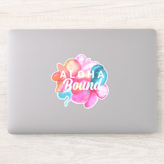 Beautiful Pink Coral Aloha Blume Custom Sticker (Computer)
